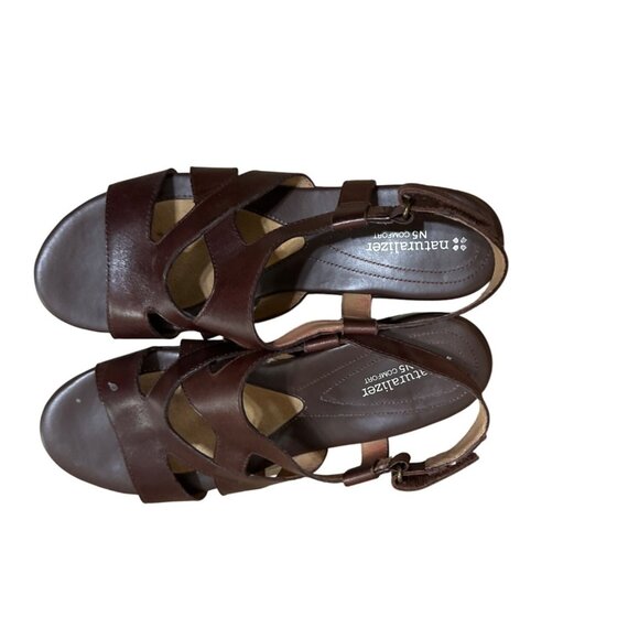 Naturalizer 10M Womens Business Casual Brown Comfort Strappy Sandals - Picture 5 of 12